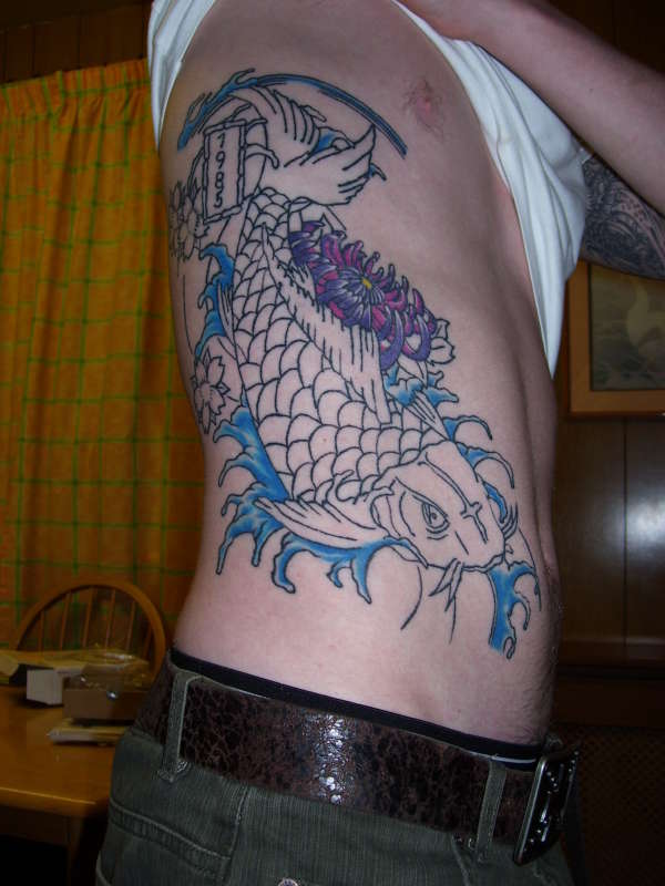 My Koi Ribcage tattoo