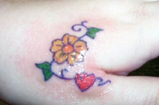 Flower/heart tattoo