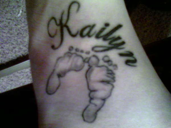 my daughters footprints tattoo