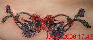 my love of Pansies tattoo