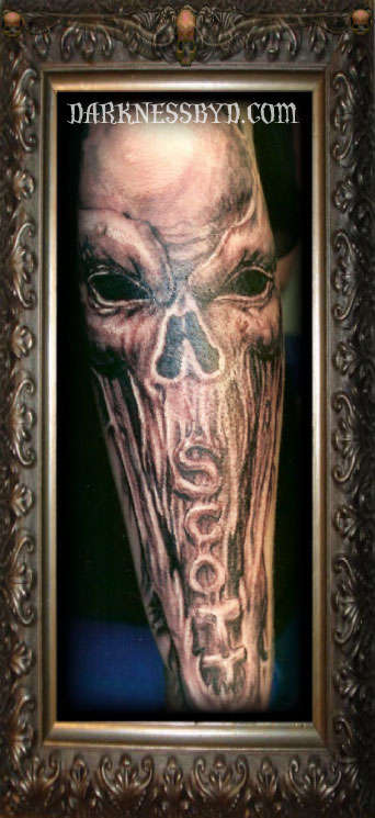 skull darkness tattoo