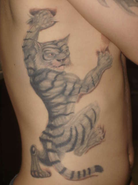 Chris's Tiger tattoo