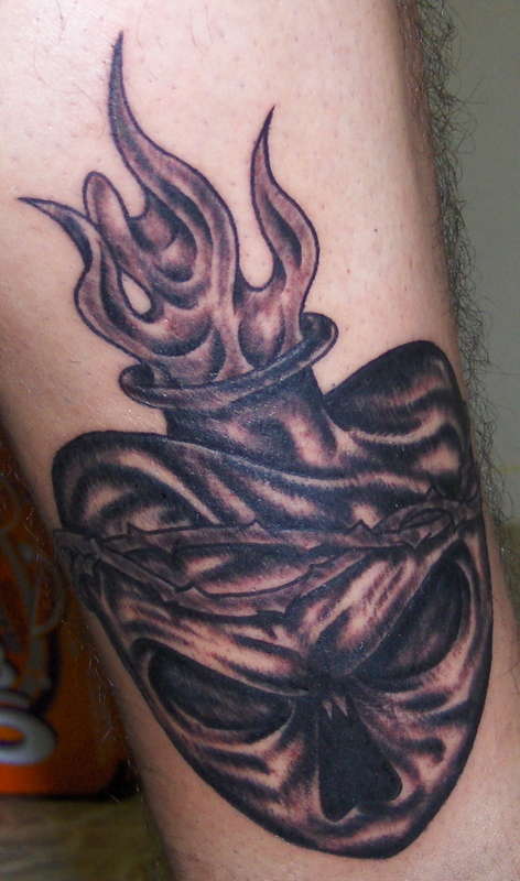 Sacred Heart w/Skull tattoo