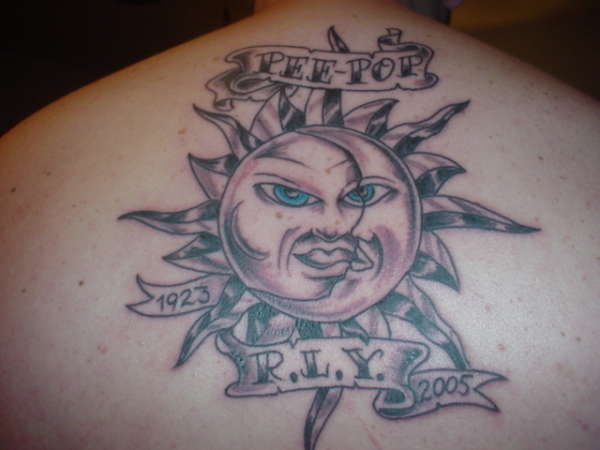 Sun and moon tattoo