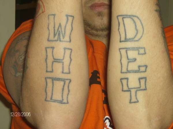 Who Dey tattoo