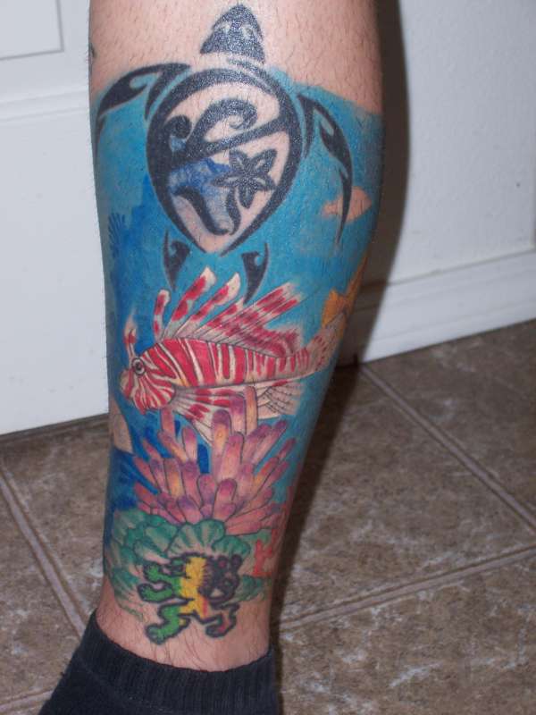 more on the leg tattoo
