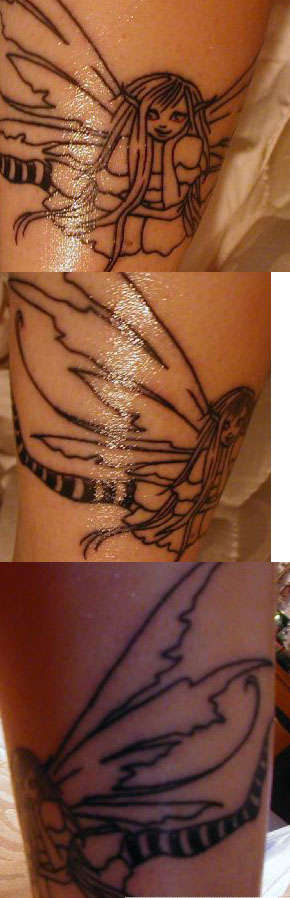 fairy on my calf tattoo