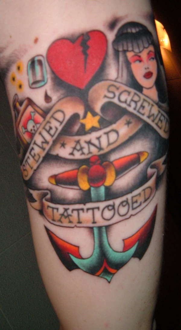 Old School Sailor Jerry Piece tattoo