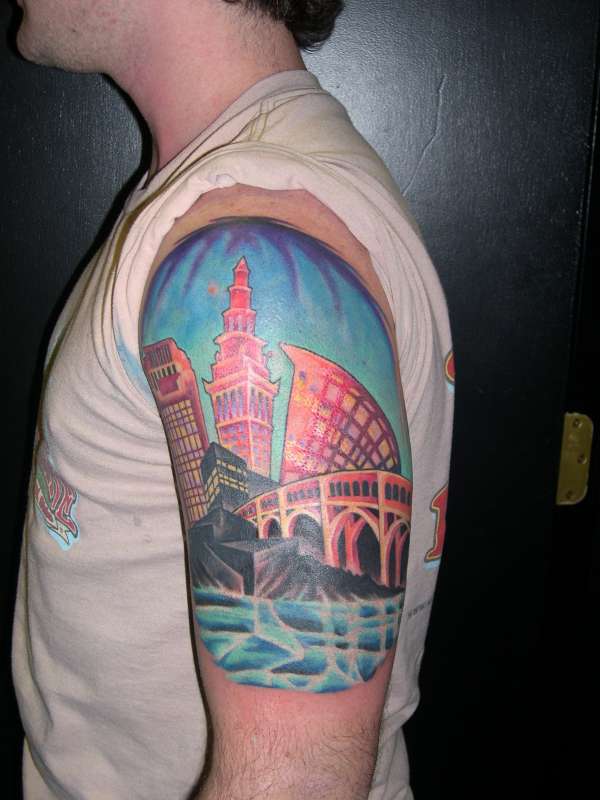 city scene tattoo