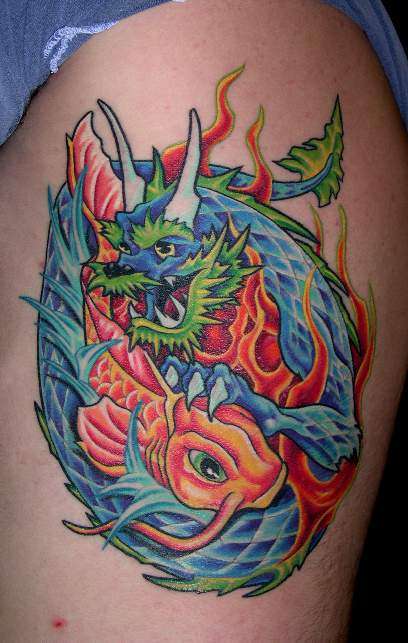 dragon/fish tattoo