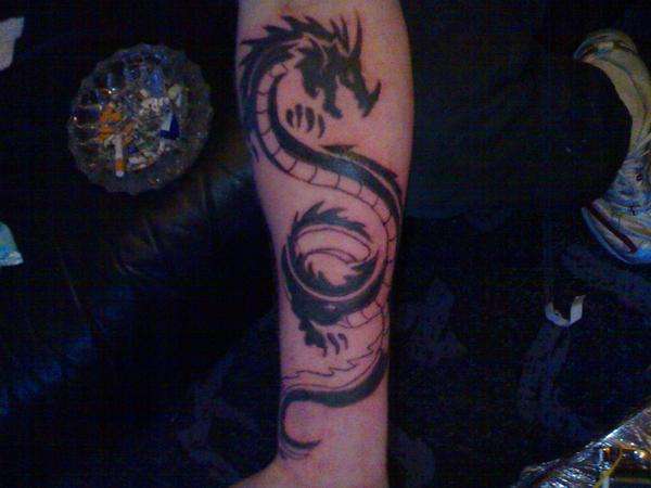 Dragon & Ashtray tattoo
