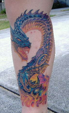 Outrageous Dragon tattoo