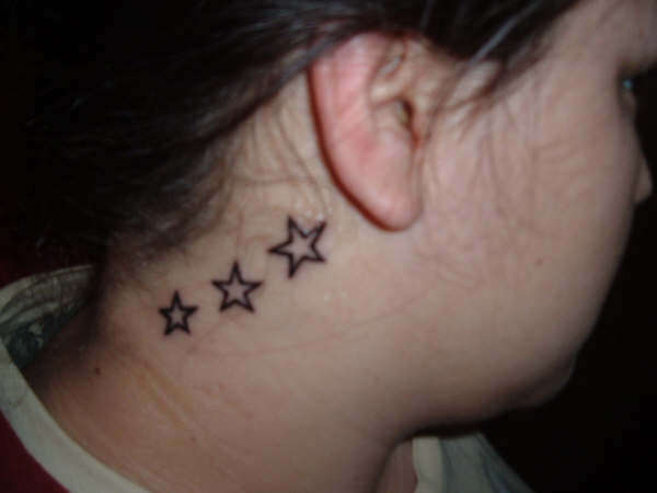 neck stars tattoo