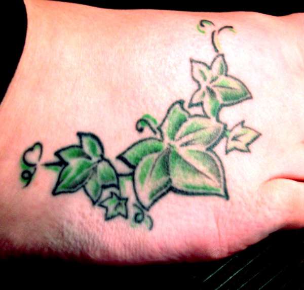 Ivy on foot tattoo