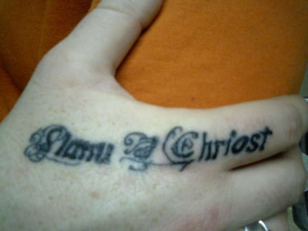Salvation in Christ (Gaelic) tattoo
