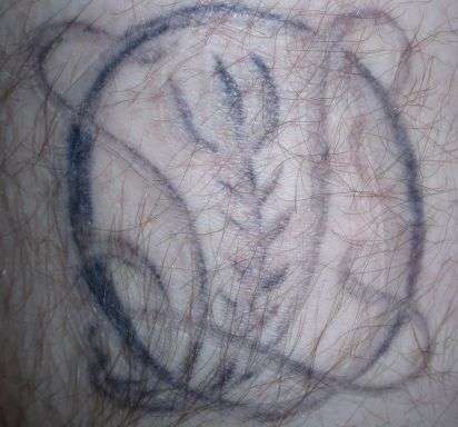 Band Logo (Old Man Shattered) tattoo