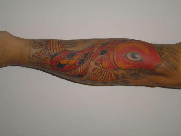 Finished Koi 1 tattoo