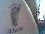 Alex's Footprint tattoo