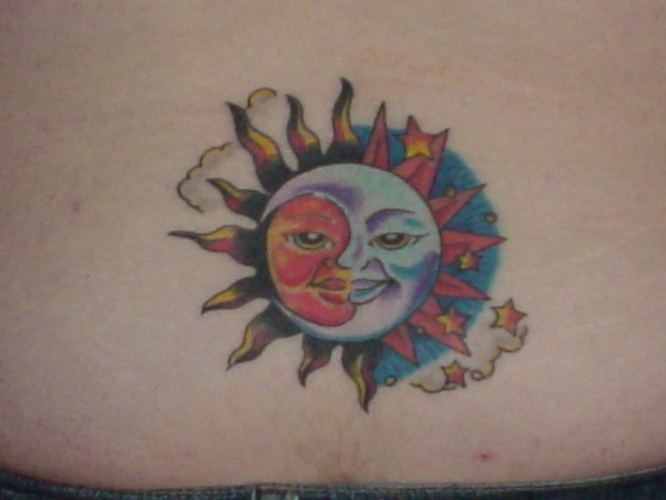 ~*~Jenn's sun and moon~*~ tattoo