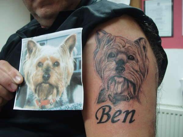 dog portrait tattoo