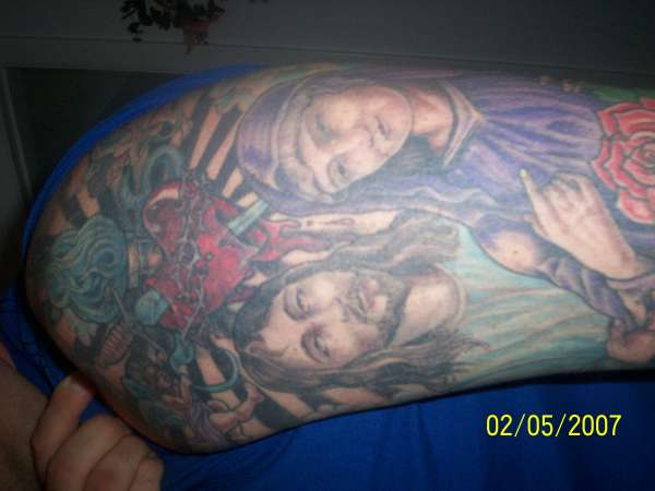 jesus & mary tattoo