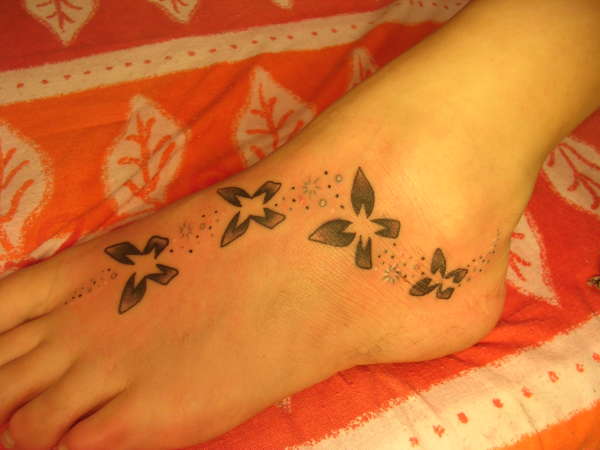 Butterflies on Leg tattoo