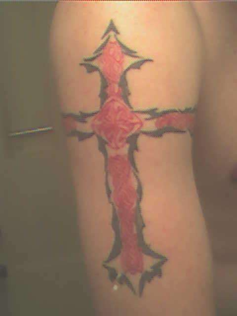 tribal/celtic  Cross tattoo