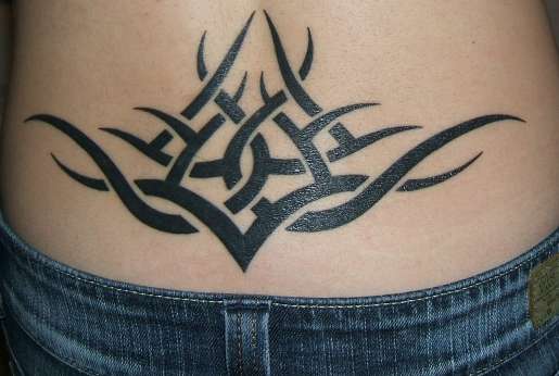 tribal lowerback tattoo