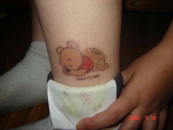 baby pooh bear tattoo