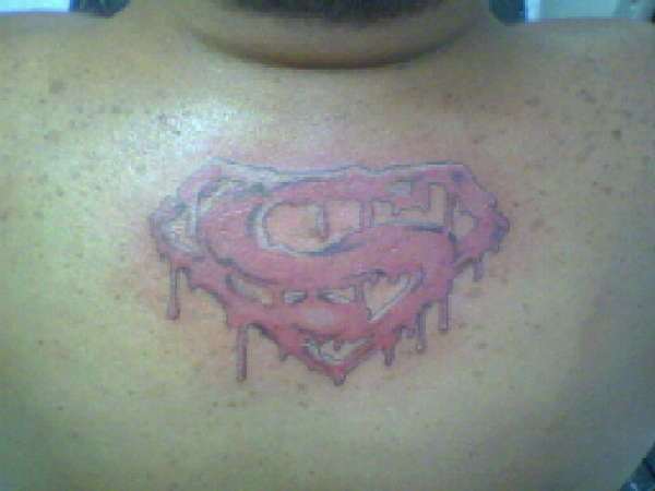 bleeding superman tattoo