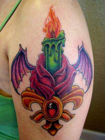 he called it a vampire sconce tattoo