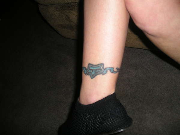 Moto-x Fox  ankle tattoo