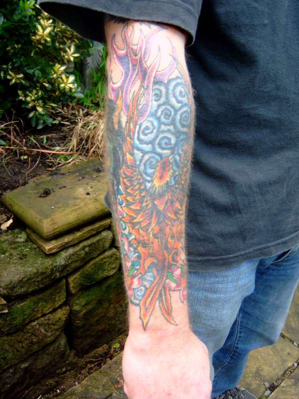 flaming pheonix tattoo