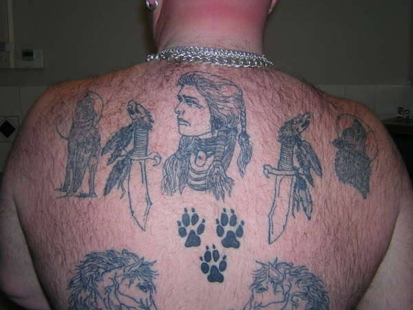 back outline tattoo