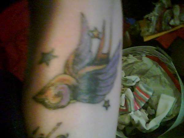 Sparrow (shitty Camera phone) tattoo