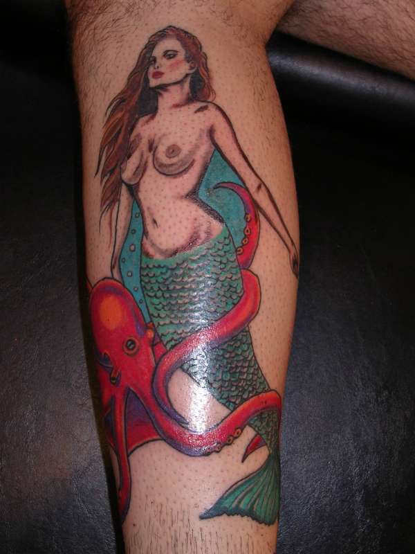 mermaid by Cari-Ann's tattoos brooklyn New York tattoo