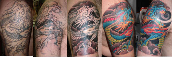 Dragon coverup tattoo