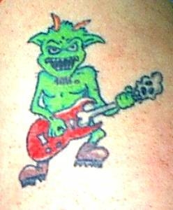 green demon-my first tat tattoo