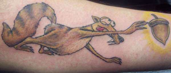 Sabre-Tooth Squirrel, from Ice Age tattoo.