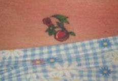 Cherry With Rose tattoo