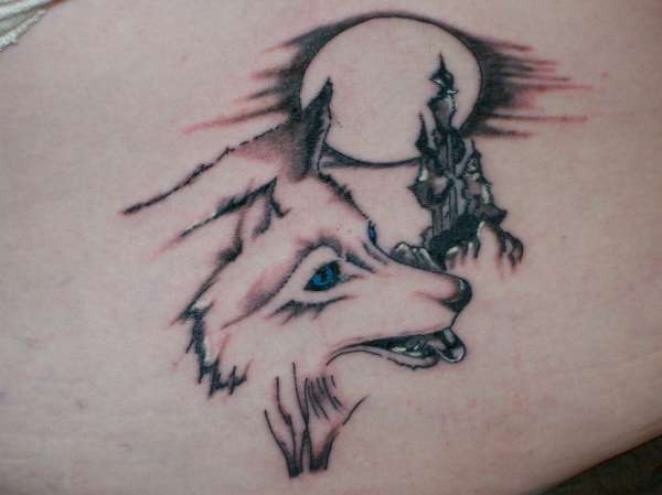 Wolf Tattoo 151282 Close up tattoo