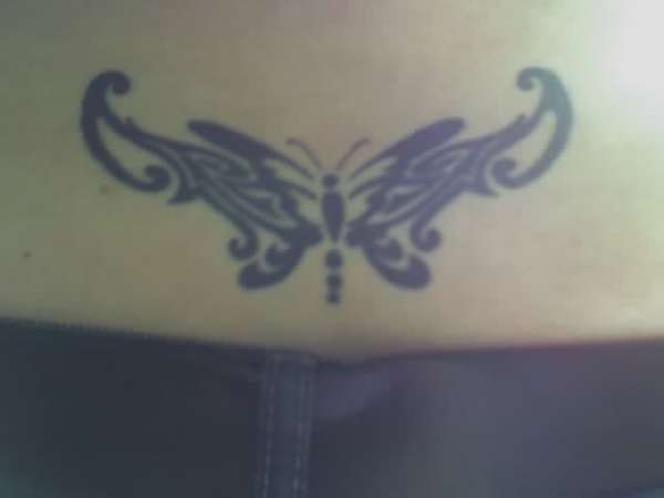 tribal butterfly tattoo