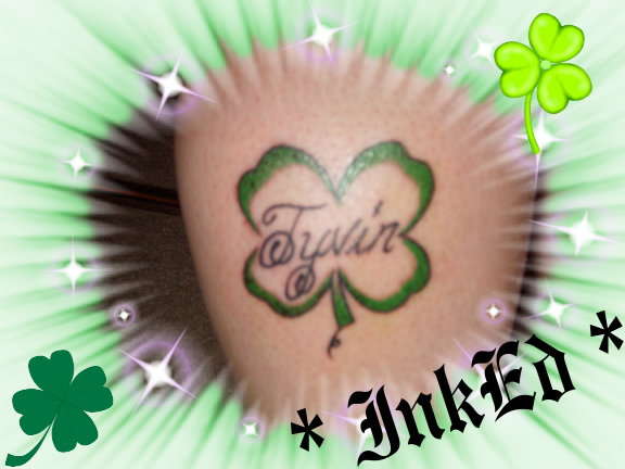 my 1st clover tattoo