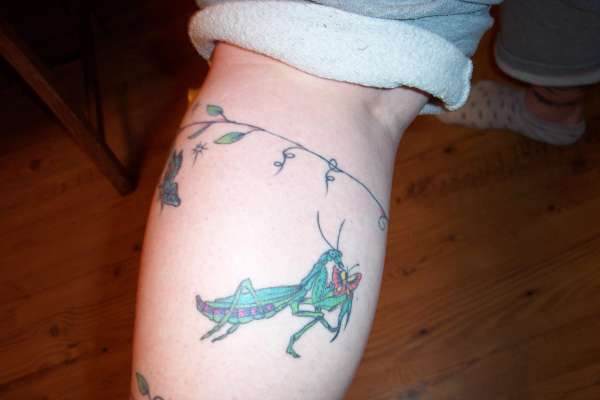 preying mantis tattoo