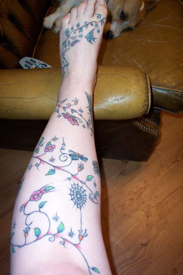 vine round my leg 2 tattoo