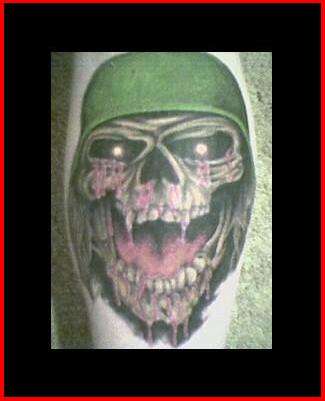 Slayer Screaming Skull tattoo