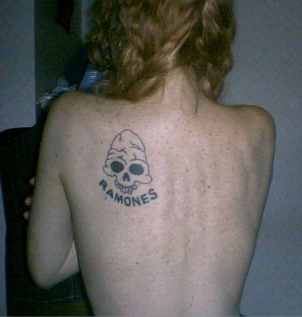 Ramones Pinhead Skull tattoo
