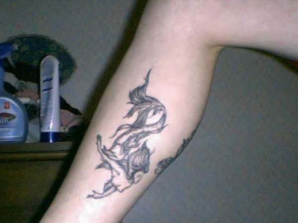 mermaid right left tattoo