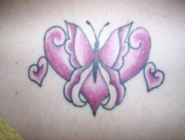 Butterfly & Hearts tattoo