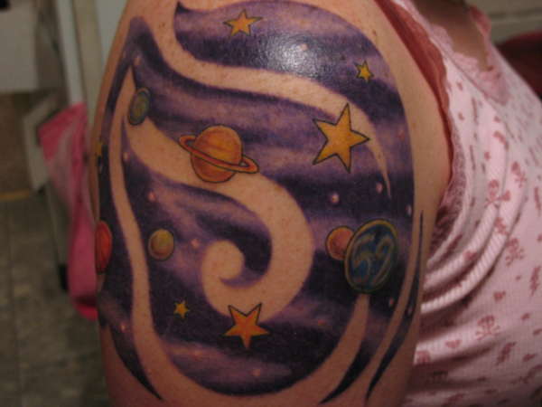 stars and planets tattoo